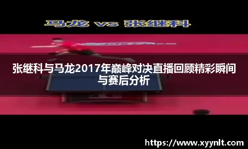 张继科与马龙2017年巅峰对决直播回顾精彩瞬间与赛后分析